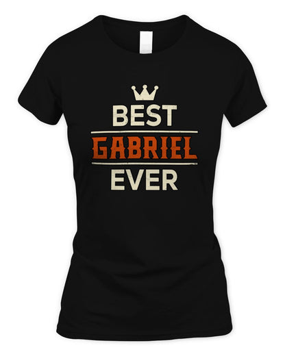 Best Your Name With Crown Shirt GABRIEL M1-59 / Women's Standard T-Shirt / black