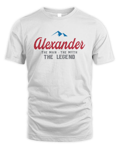 The Man The Myth The Legend Coors Light Beer T-Shirt ALEXANDER M1-S84 / Unisex Standard T-Shirt / white