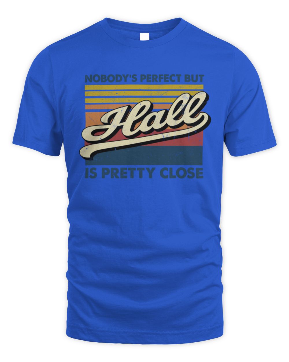 Nobody's Perfect But Your Name Is Pretty Close Retro Shirt HALL M1-65 / Unisex Standard T-Shirt / royal