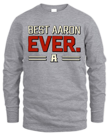 Best Your Name Ever Cool Shirt AARON M1-58 / Men's Long Sleeved T-Shirt / sport grey