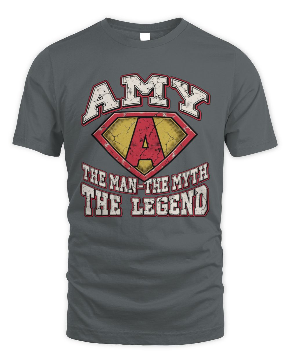 The Man The Myth The Legend Superman Graphic T-Shirt AMY M1-74 / Unisex Standard T-Shirt / charcoal