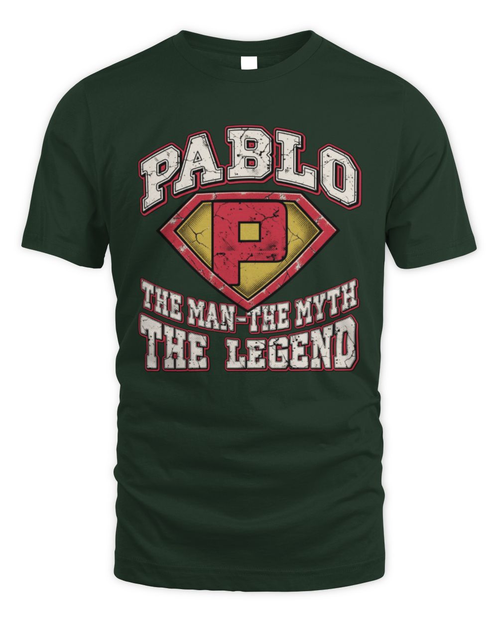 The Man The Myth The Legend Superman Graphic T-Shirt PABLO M1-74 / Unisex Standard T-Shirt / forest green