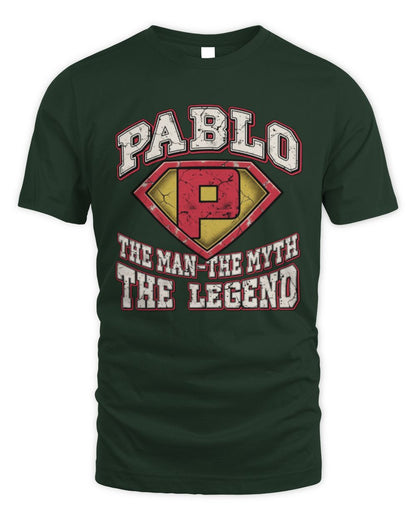 The Man The Myth The Legend Superman Graphic T-Shirt PABLO M1-74 / Unisex Standard T-Shirt / forest green