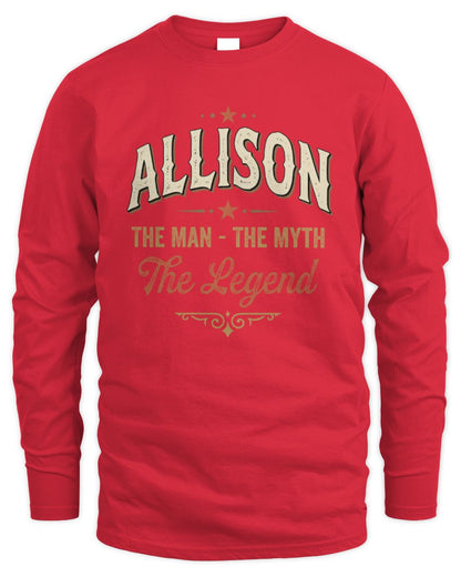 I'm Name I'm Not Rude I Just Have The Balls Funny T-Shirt ALLISON M1-77 / Men's Long Sleeved T-Shirt / red