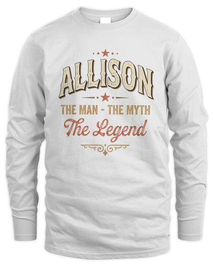 I'm Name I'm Not Rude I Just Have The Balls Funny T-Shirt ALLISON M1-77 / Men's Long Sleeved T-Shirt / white