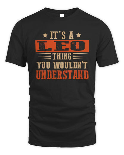 It's a Name Thing Personalized Funny Shirt LEO M1-51 / Unisex Standard T-Shirt / black