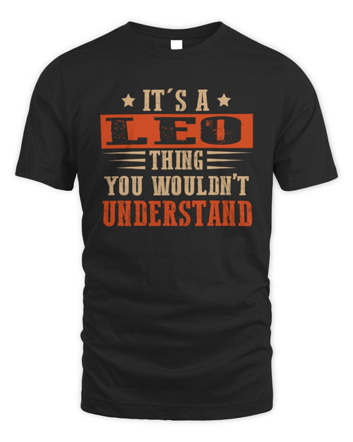 It's a Name Thing Personalized Funny Shirt LEO M1-51 / Unisex Standard T-Shirt / black