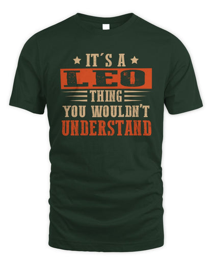 It's a Name Thing Personalized Funny Shirt LEO M1-51 / Unisex Standard T-Shirt / forest green