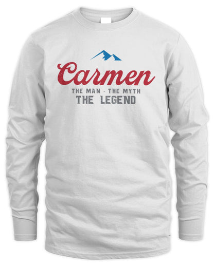 The Man The Myth The Legend Coors Light Beer T-Shirt CARMEN M1-S84 / Men's Long Sleeved T-Shirt / white