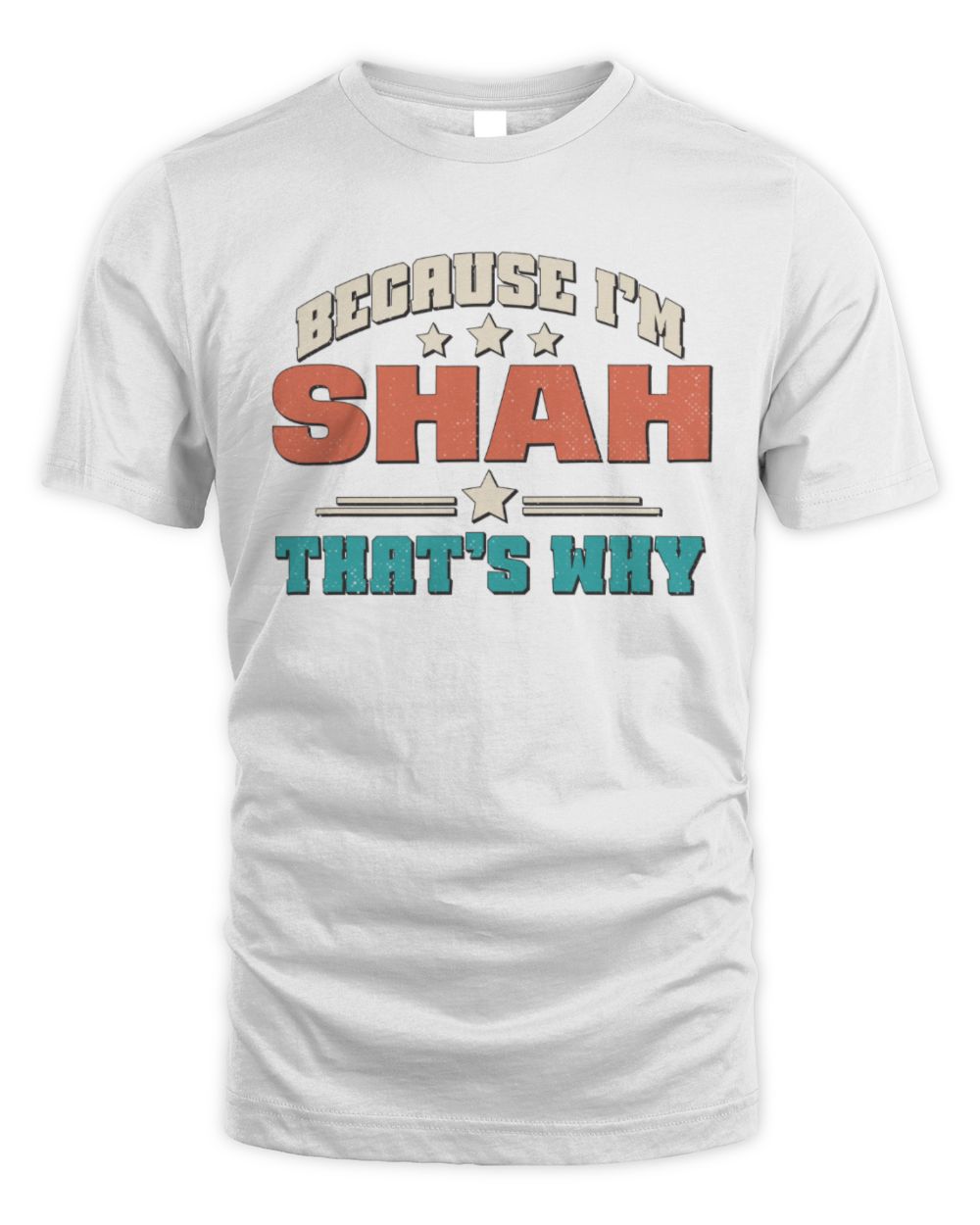 Because I'm Name That's Why Personalized Retro Shirt SHAH-49 / Unisex Standard T-Shirt / white