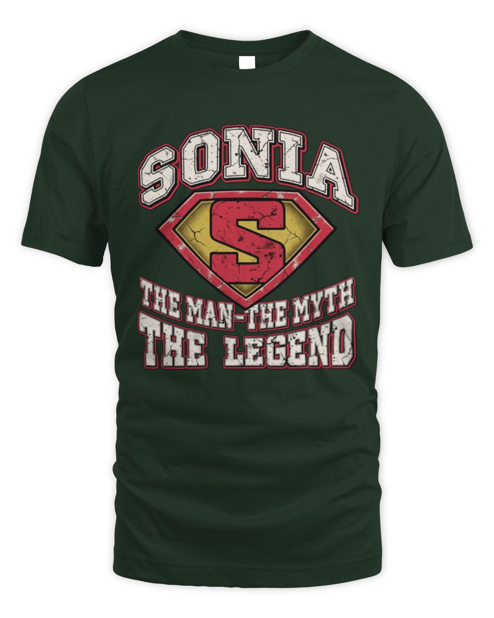 The Man The Myth The Legend Superman Graphic T-Shirt SONIA M1-74 / Unisex Standard T-Shirt / forest green