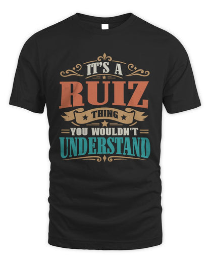 It’s a Name Thing Personalized Retro T-Shirt RUIZ M1-47 / Unisex Standard T-Shirt / black