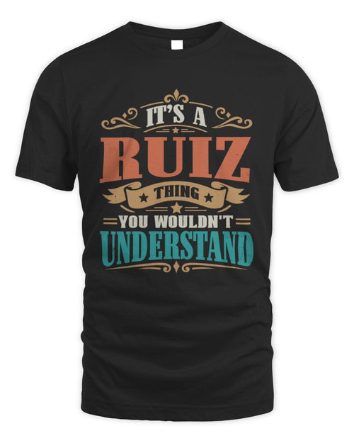 It’s a Name Thing Personalized Retro T-Shirt RUIZ M1-47 / Unisex Standard T-Shirt / black