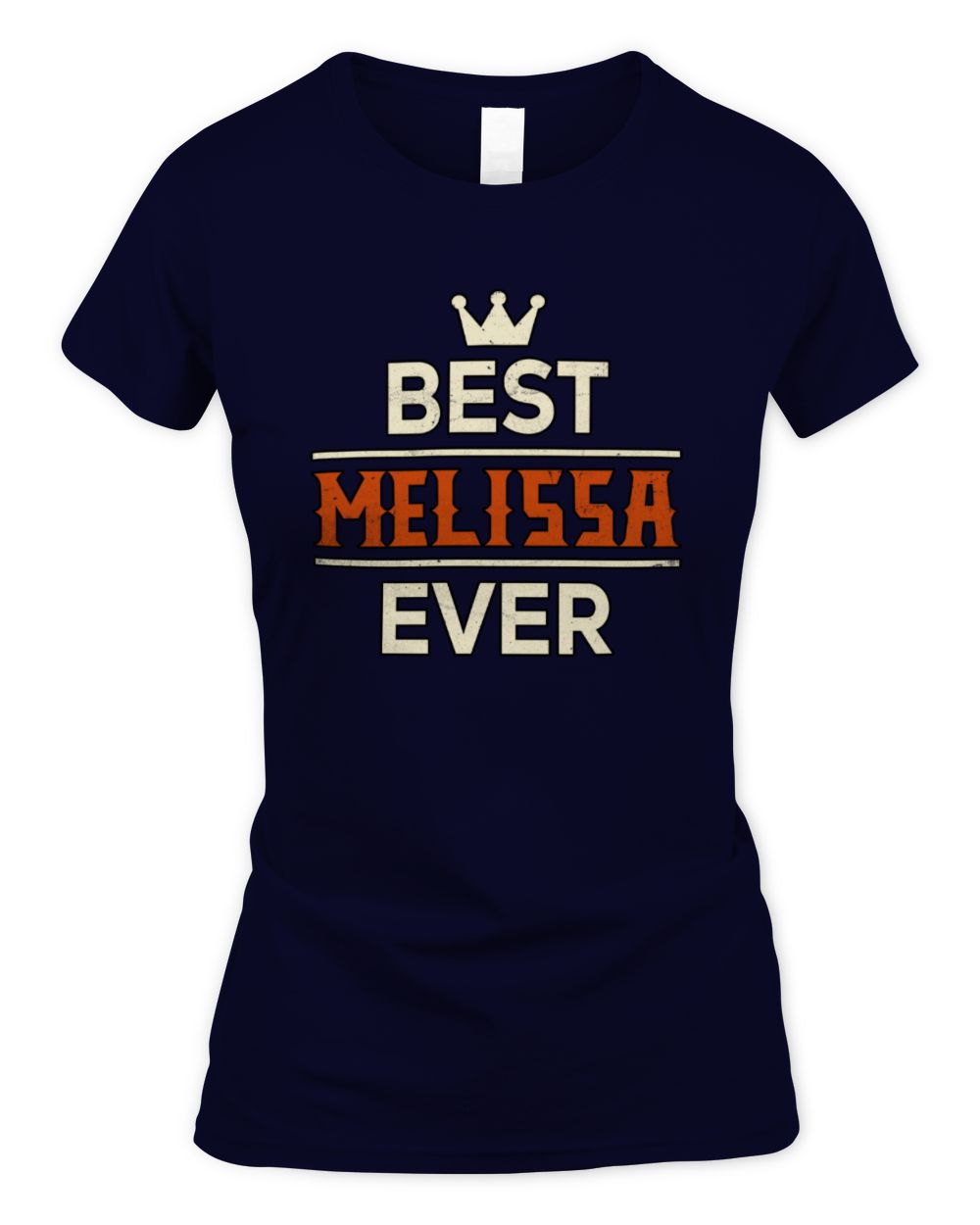 Best Your Name With Crown Shirt MELISSA M1-59 / Women's Standard T-Shirt / navy