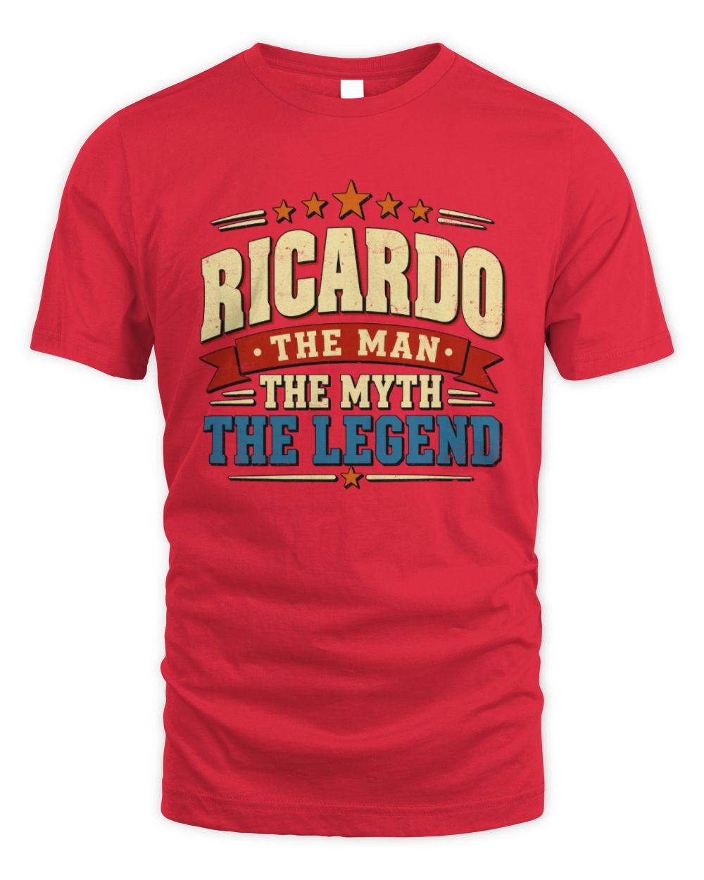 The Man The Myth The Legend Ribbon Vintage T-Shirt RICARDO M1-56 / Unisex Standard T-Shirt / red