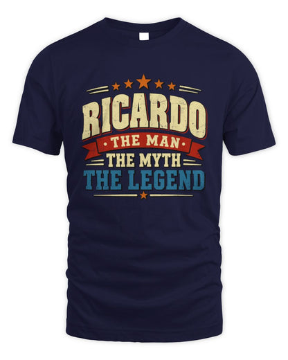 The Man The Myth The Legend Ribbon Vintage T-Shirt RICARDO M1-56 / Unisex Standard T-Shirt / navy