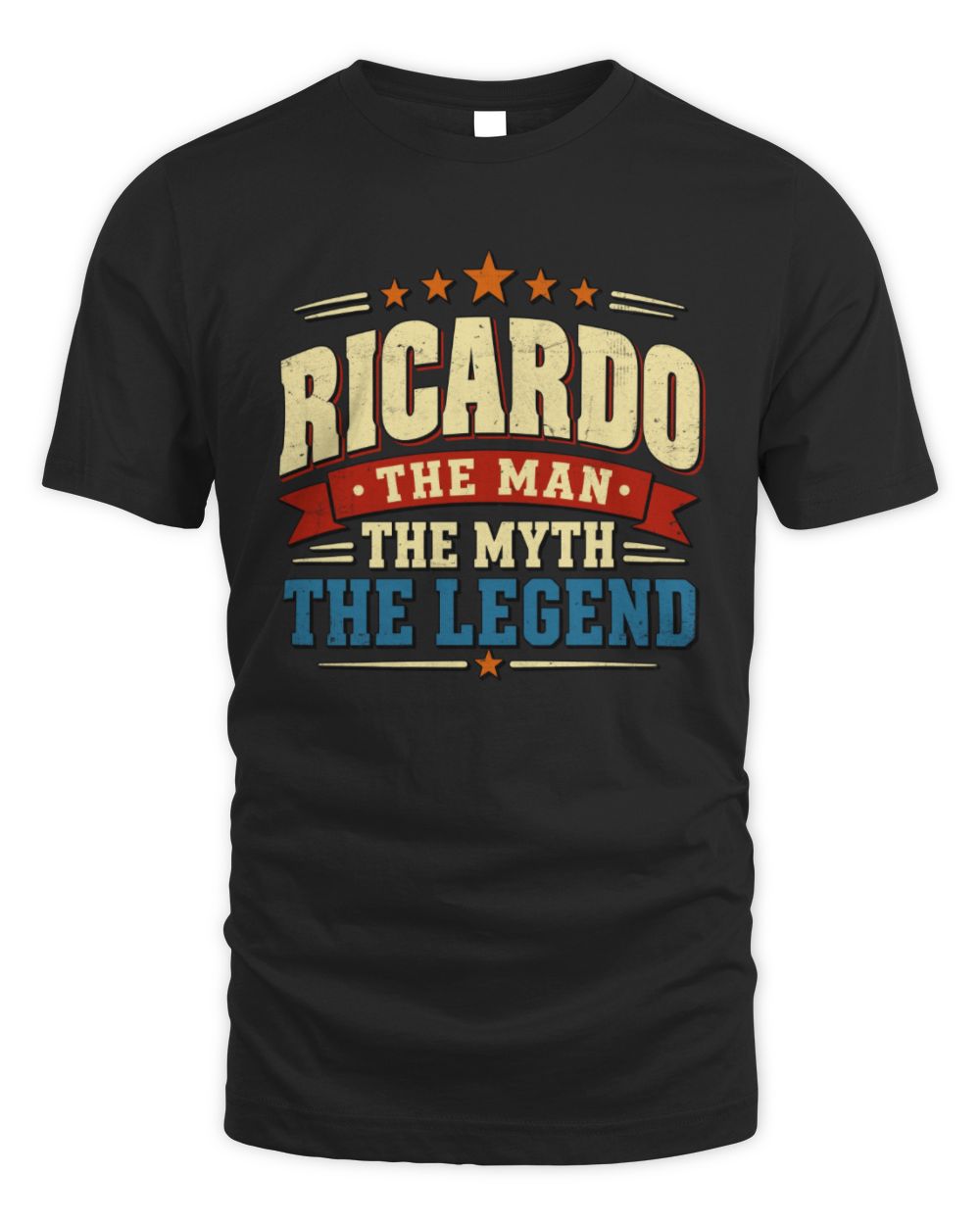The Man The Myth The Legend Ribbon Vintage T-Shirt RICARDO M1-56 / Unisex Standard T-Shirt / black