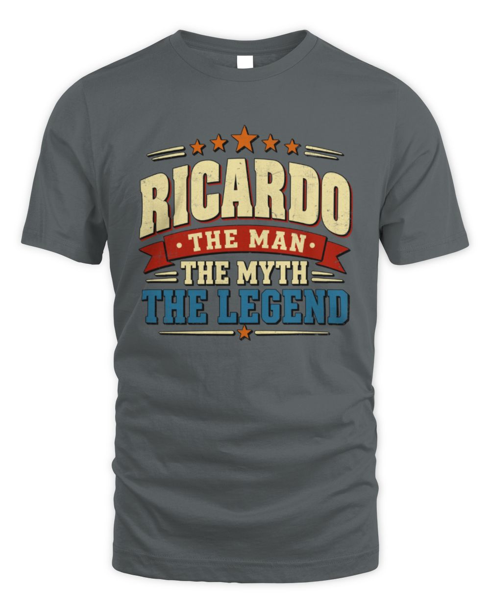 The Man The Myth The Legend Ribbon Vintage T-Shirt RICARDO M1-56 / Unisex Standard T-Shirt / charcoal