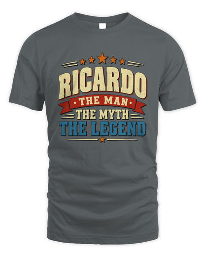 The Man The Myth The Legend Ribbon Vintage T-Shirt RICARDO M1-56 / Unisex Standard T-Shirt / charcoal