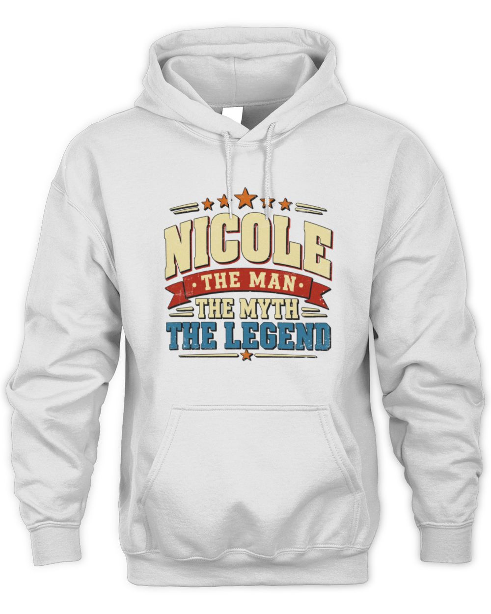 The Man The Myth The Legend Ribbon Vintage T-Shirt NICOLE M1-56 / Unisex Hoodie / white
