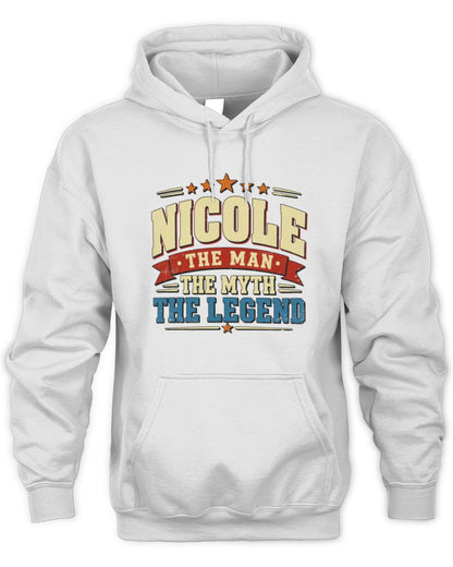 The Man The Myth The Legend Ribbon Vintage T-Shirt NICOLE M1-56 / Unisex Hoodie / white