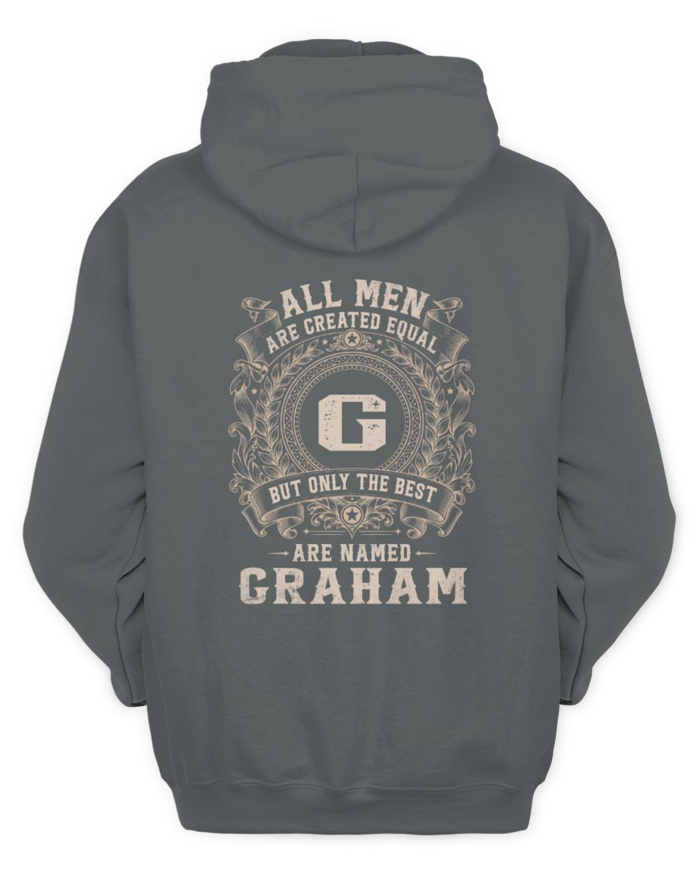 All Men Are Created Equal Cool Logo Shirt GRAHAM M1-60 / Unisex Hoodie / charcoal