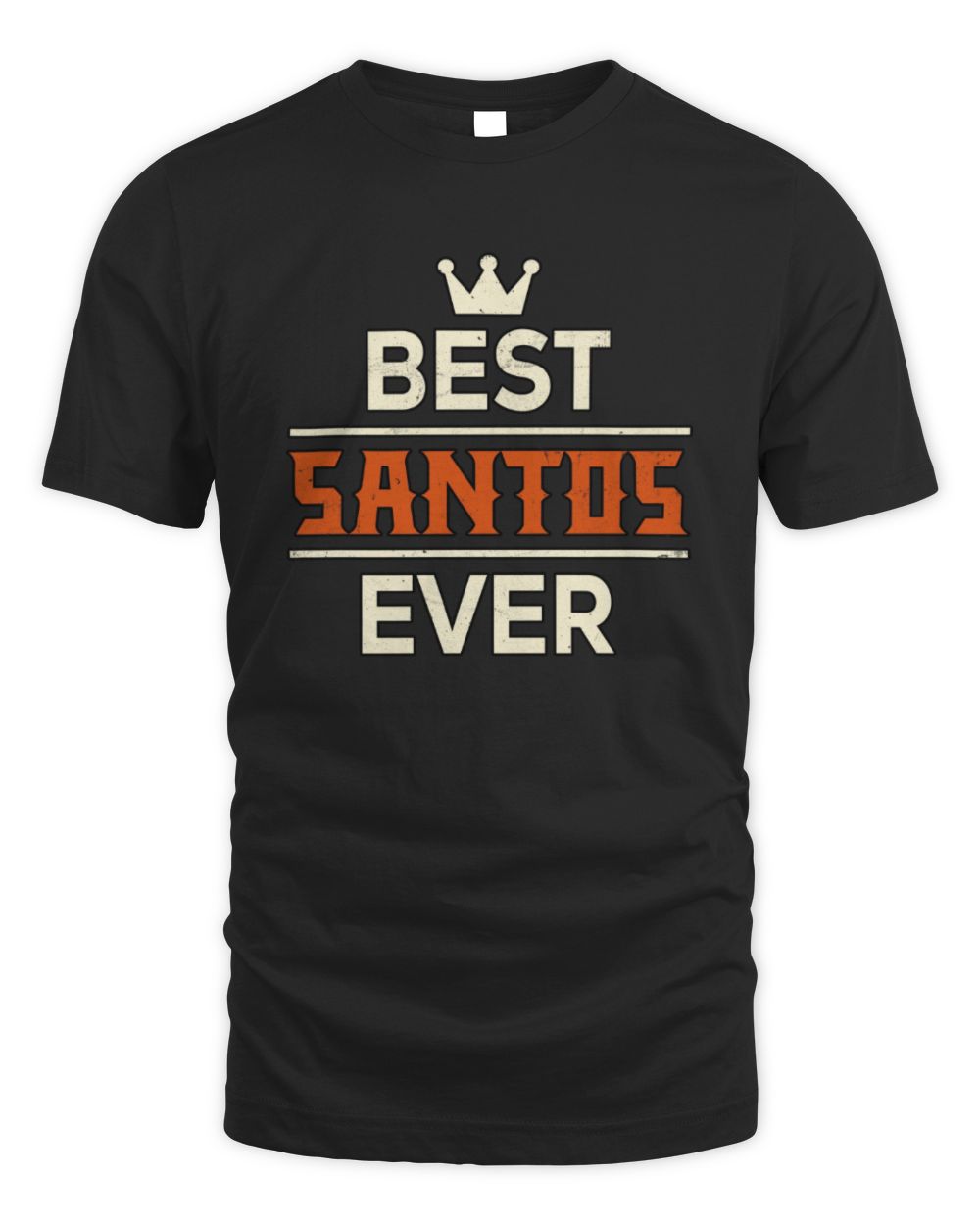 Best Your Name With Crown Shirt SANTOS M1-59 / Unisex Standard T-Shirt / black