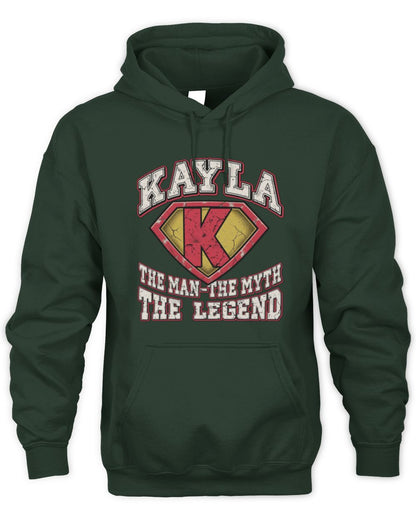 The Man The Myth The Legend Superman Graphic T-Shirt KAYLA M1-74 / Unisex Hoodie / forest green