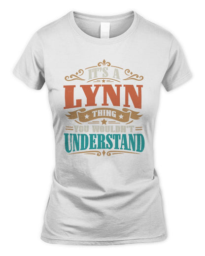 It’s a Name Thing Personalized Retro T-Shirt LYNN M1-47 / Women's Standard T-Shirt / white