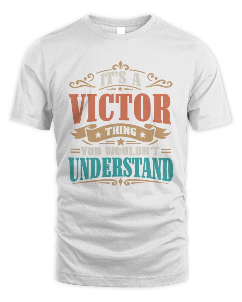 It’s a Name Thing Personalized Retro T-Shirt VICTOR M1-47 / Unisex Standard T-Shirt / white