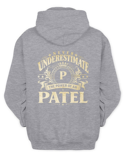 Never Underestimate Your Name Luxury Logo Shirt PATEL M1-63 / Unisex Hoodie / sport grey