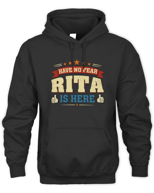 Have No Fear Your Name Is Here Cool Graphic T-Shirt RITA M1-71 / Unisex Hoodie / black
