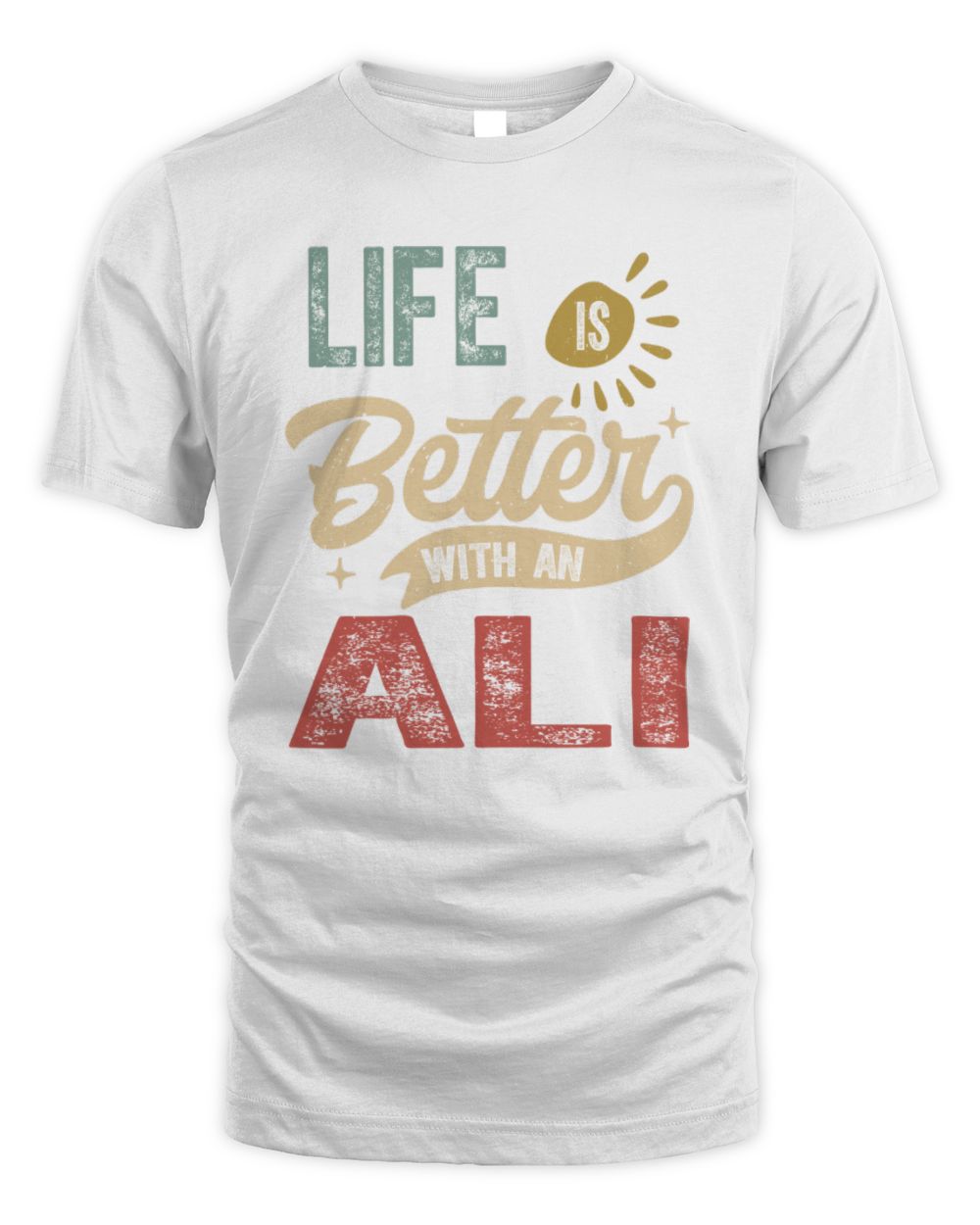 Life Is Better With a Name Personalized Retro T-Shirt ALI-48 / Unisex Standard T-Shirt / white
