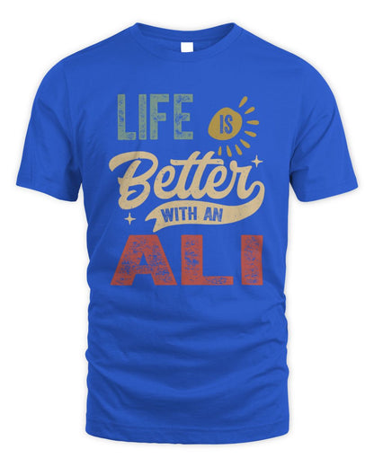 Life Is Better With a Name Personalized Retro T-Shirt ALI-48 / Unisex Standard T-Shirt / royal