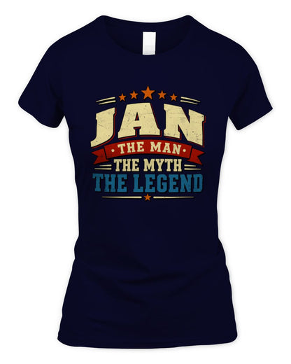 The Man The Myth The Legend Ribbon Vintage T-Shirt JAN M1-56 / Women's Standard T-Shirt / navy
