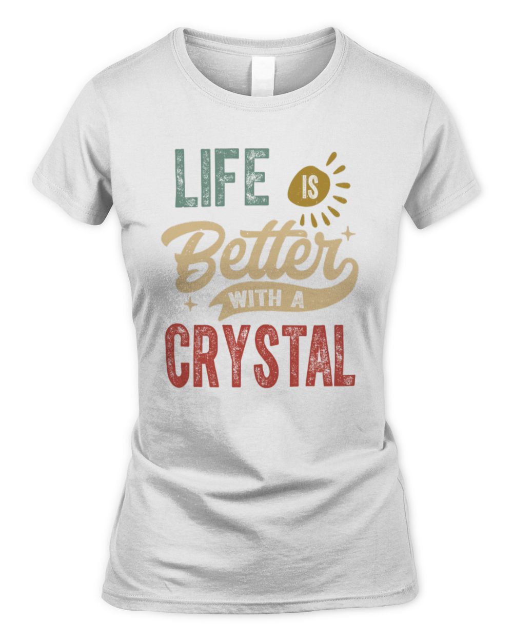 Life Is Better With a Name Personalized Retro T-Shirt CRYSTAL-48 / Women's Standard T-Shirt / white