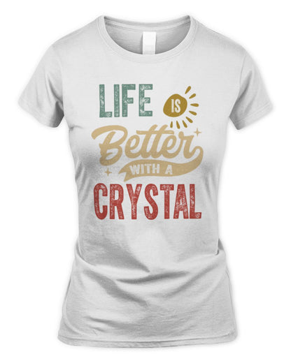 Life Is Better With a Name Personalized Retro T-Shirt CRYSTAL-48 / Women's Standard T-Shirt / white
