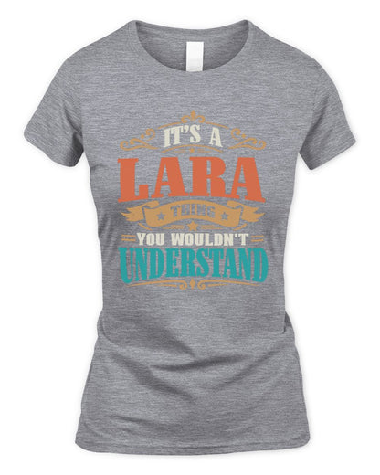 It’s a Name Thing Personalized Retro T-Shirt LARA M1-47 / Women's Standard T-Shirt / sport grey