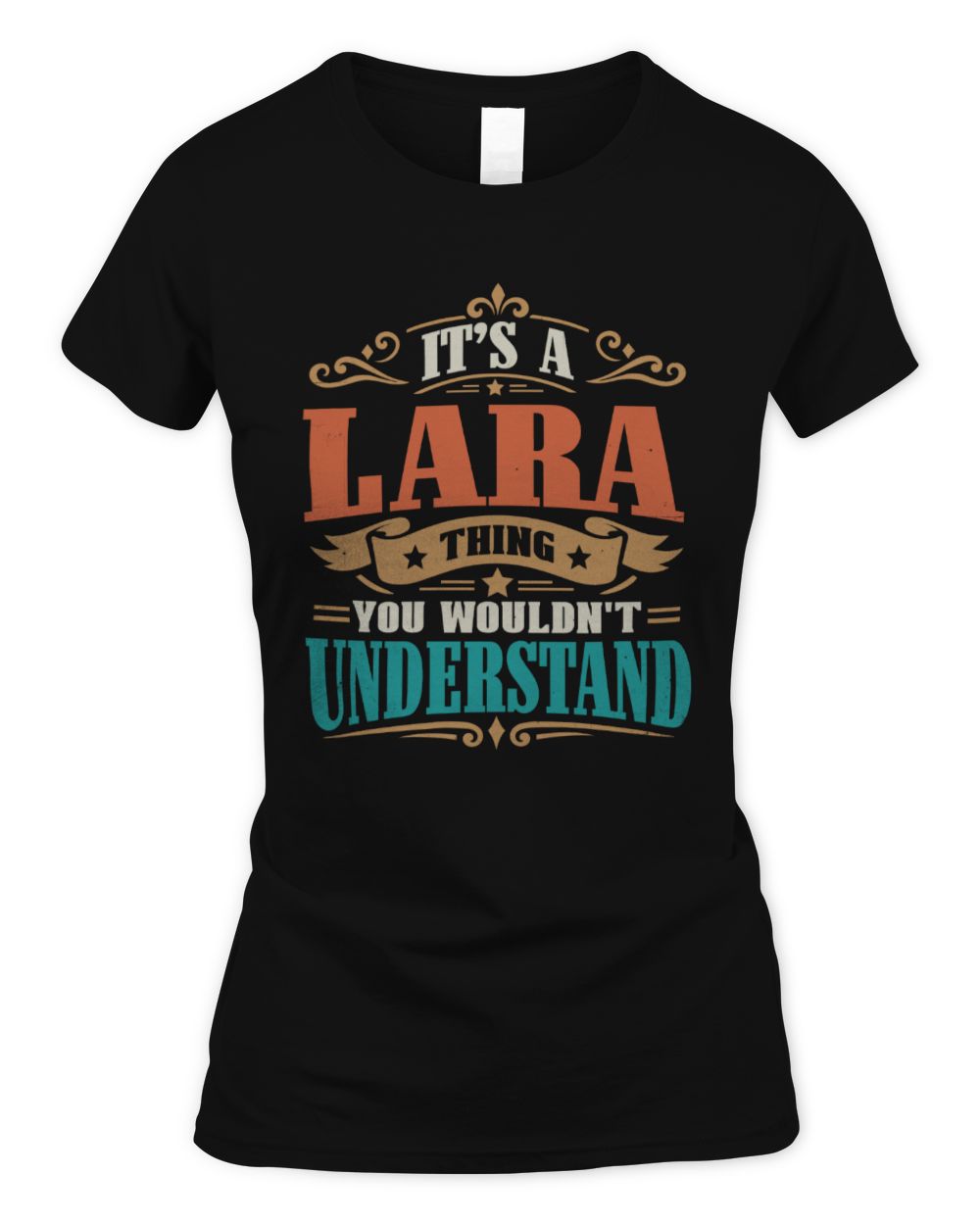 It’s a Name Thing Personalized Retro T-Shirt LARA M1-47 / Women's Standard T-Shirt / black