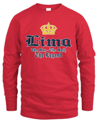 The Man The Myth The Legend Corona Beer T-Shirt LIMA M1-S83 / Men's Long Sleeved T-Shirt / red