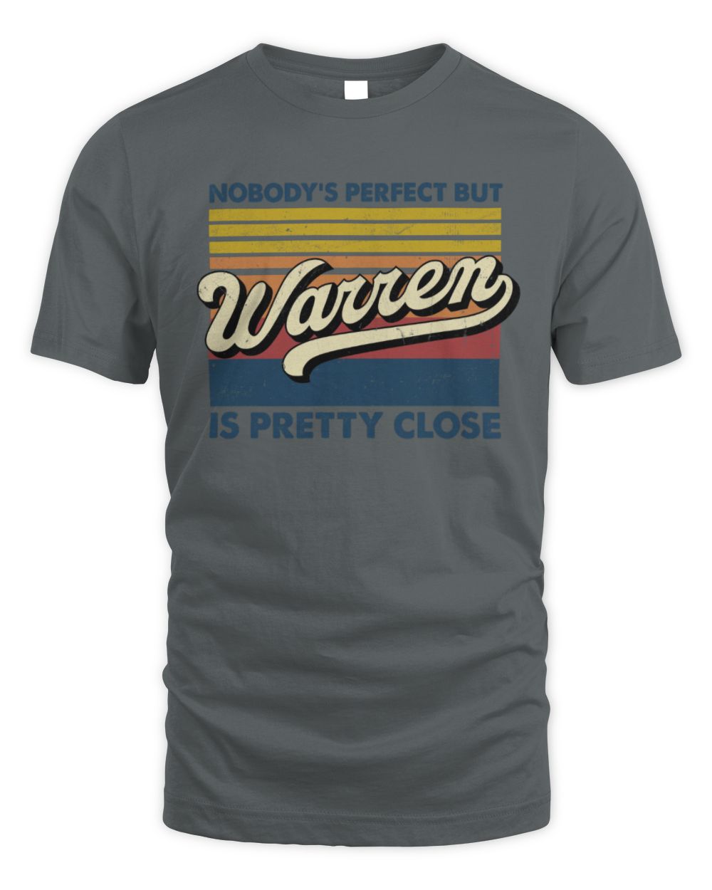 Nobody's Perfect But Your Name Is Pretty Close Retro Shirt WARREN M1-65 / Unisex Standard T-Shirt / charcoal