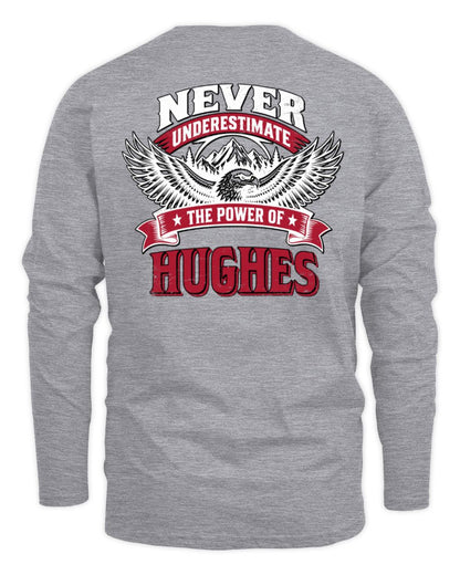 Never Underestimate Your Name Eagle Mountain Shirt HUGHES M1-61 / Men's Long Sleeved T-Shirt / sport grey