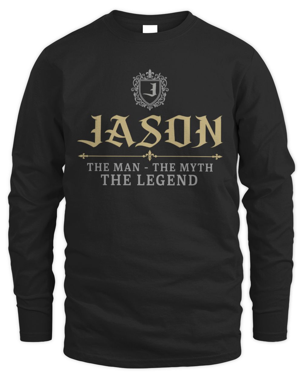 The Man The Myth The Legend Western Shirt JASON M1-78 / Men's Long Sleeved T-Shirt / black