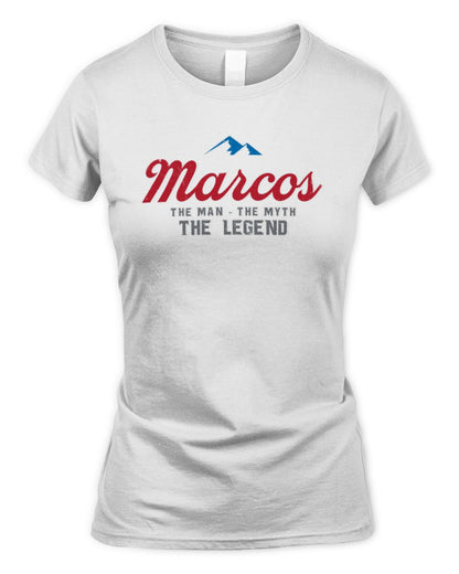 The Man The Myth The Legend Coors Light Beer T-Shirt MARCOS M1-S84 / Women's Standard T-Shirt / white