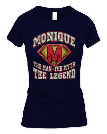 The Man The Myth The Legend Superman Graphic T-Shirt MONIQUE M1-74 / Women's Standard T-Shirt / navy