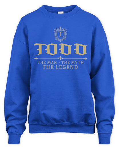 The Man The Myth The Legend Western Shirt TODD M1-78 / Unisex Sweatshirt / royal