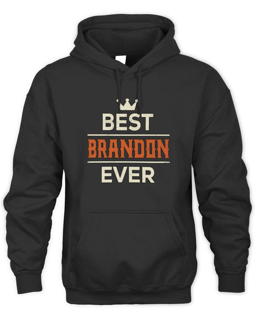 Best Your Name With Crown Shirt BRANDON M1-59 / Unisex Hoodie / black