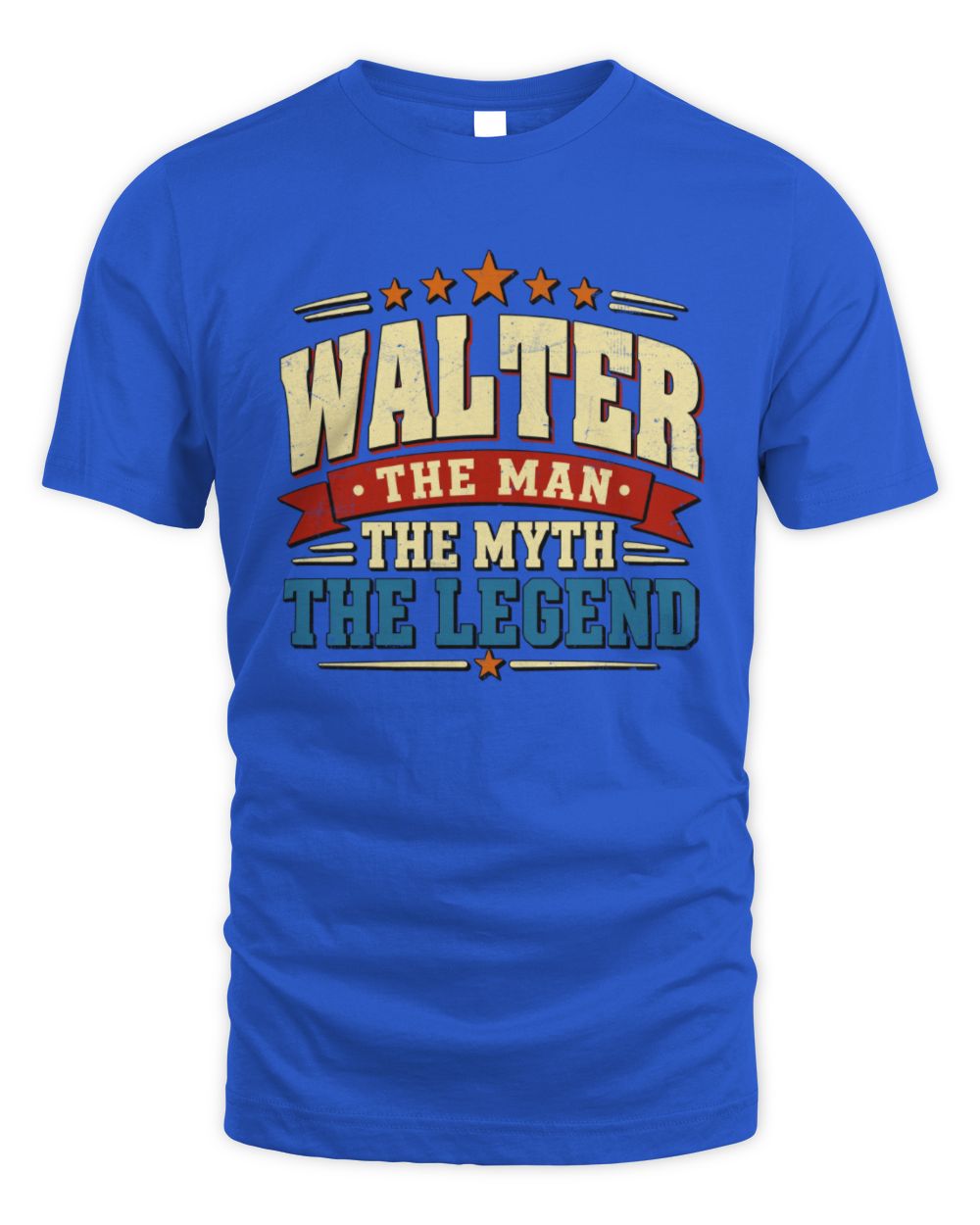 The Man The Myth The Legend Ribbon Vintage T-Shirt WALTER M1-56 / Unisex Standard T-Shirt / royal