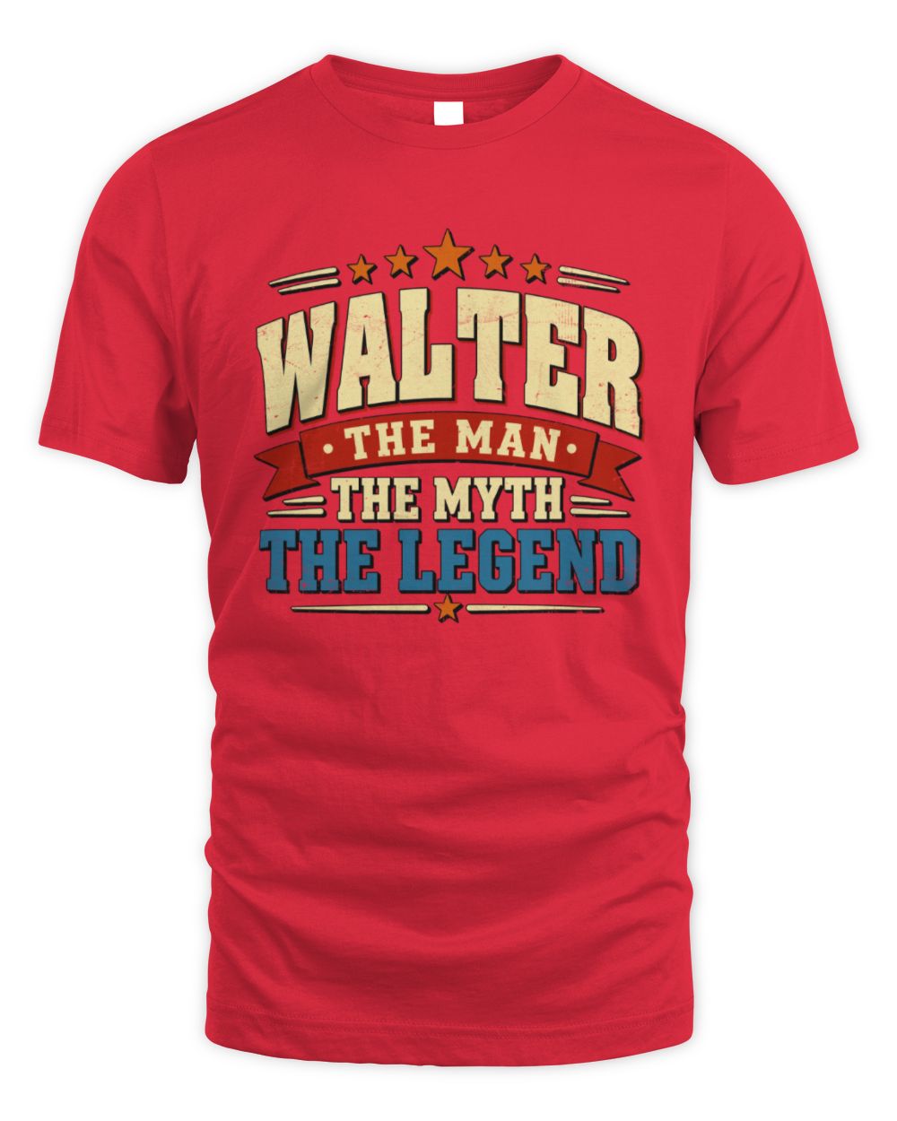 The Man The Myth The Legend Ribbon Vintage T-Shirt WALTER M1-56 / Unisex Standard T-Shirt / red