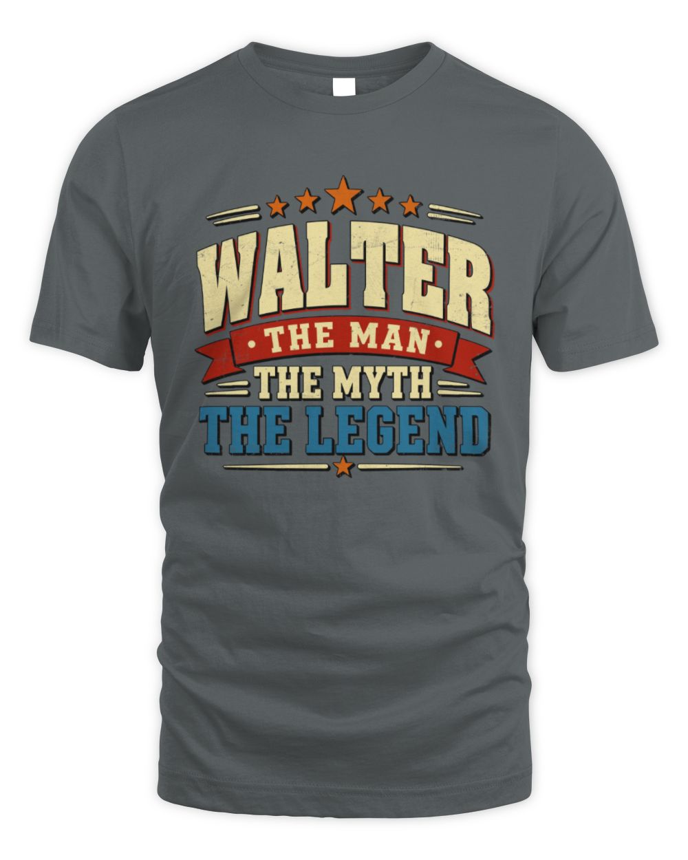 The Man The Myth The Legend Ribbon Vintage T-Shirt WALTER M1-56 / Unisex Standard T-Shirt / charcoal